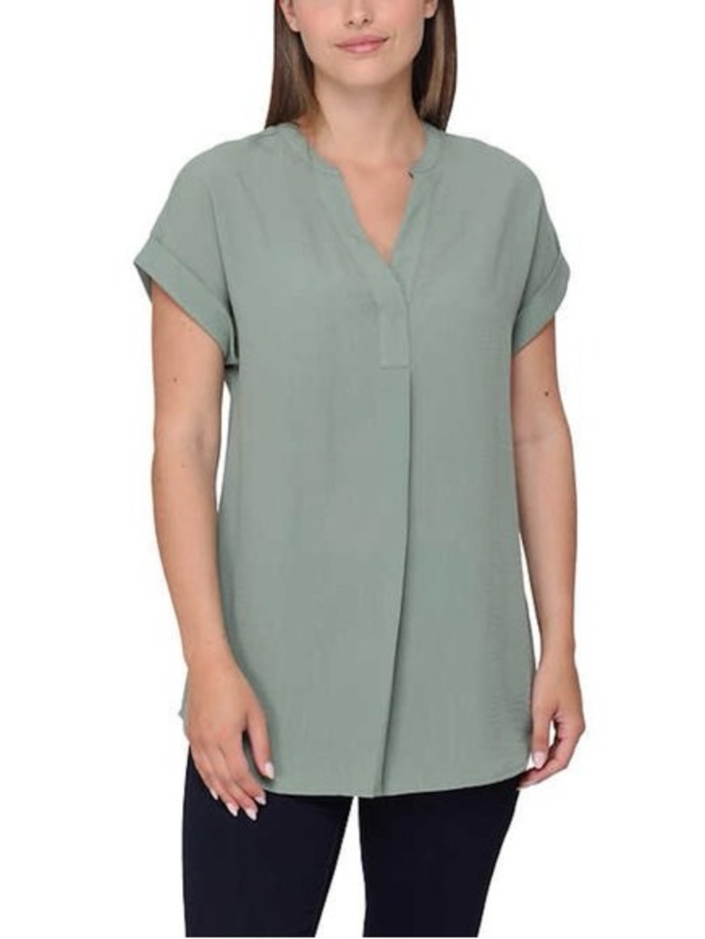 🌻 2/$25 🌻RACHEL | Rachel Roy Sage Green V-Neck Split Front Tunic